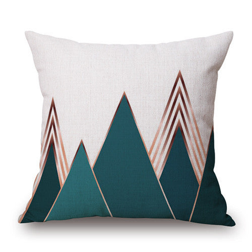Nordic Mountain Triangle Geometric Pillowcases