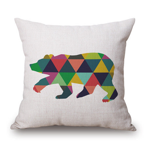 Nordic Bear Geometric Pillowcases