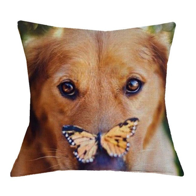 Golden Retriever Butterfly Pillow Covers