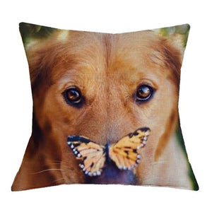 Golden Retriever Butterfly Pillow Cases