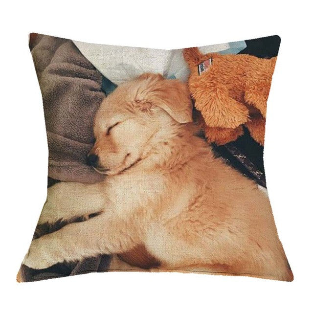 Golden Retriever Puppy Sleeping Pillow Covers