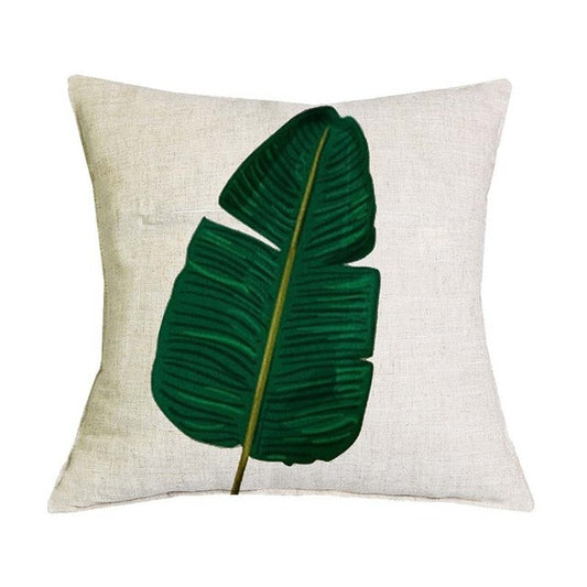 Tropical Plant Green Leaves 7 Pillow Covers
