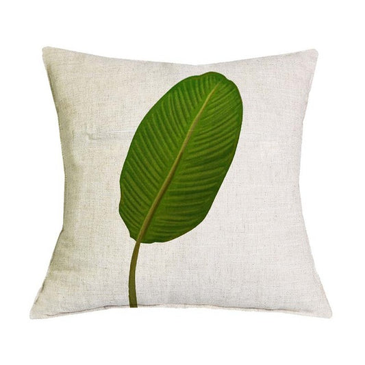 Tropical Plant Green Leaves 6 Pillow Covers