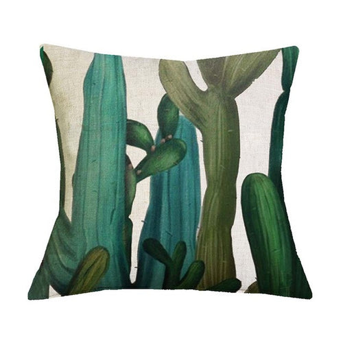 Tropical Plant Green Leaves 2 Pillow Covers