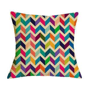 Colorful Waves Geometric Graphic Pattern Pillow Case