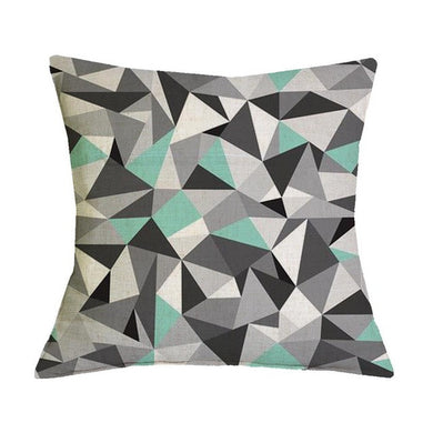 Green Black and White Geometric Graphic Pattern Pillow Cover