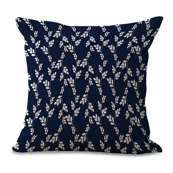 Navy Ocean Waves Home Decorative Cushion Cover Throw Pillow Cover