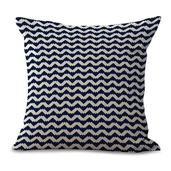 Navy Ocean Waves Home Decorative Cushion Cover Throw Pillow Cover
