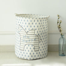 New Pegasus My Horse Blue Rain Drop Pattern Laundry Basket