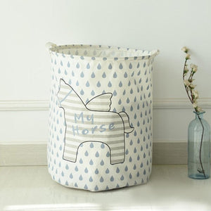 New Pegasus My Horse Blue Rain Drop Pattern Laundry Basket