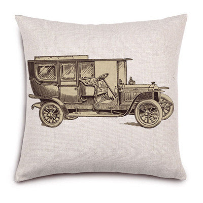 Vintage Scatch Car Pillowcase