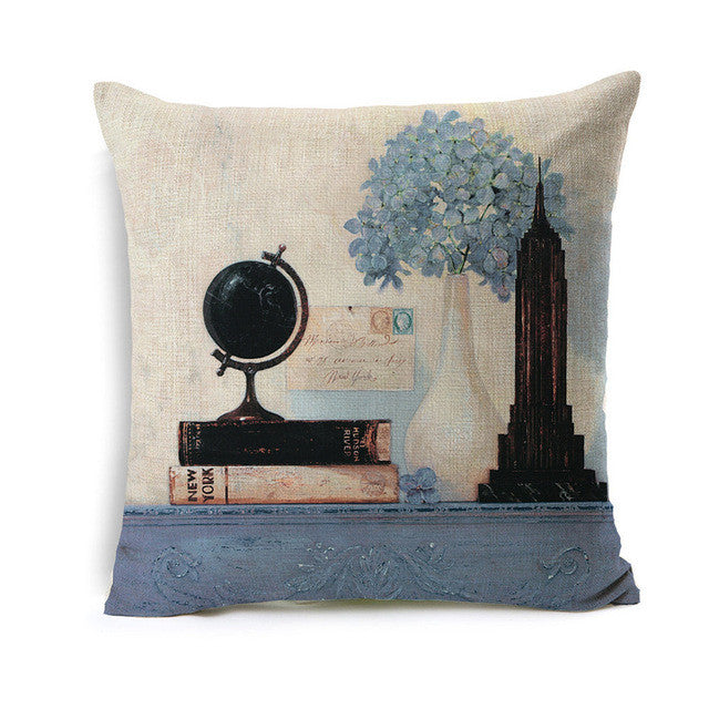 Travelling Blue Globe PillowCase
