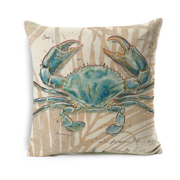 Mediterranean Ocean Animal Blue Crab Pillowcase