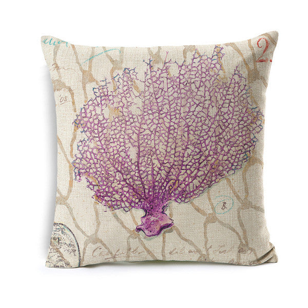 Mediterranean Ocean Animal Purple Coral Pillowcase