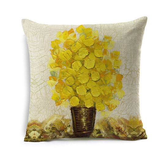 Yellow Floral Pillowcase