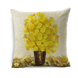 Yellow Floral Pillowcase