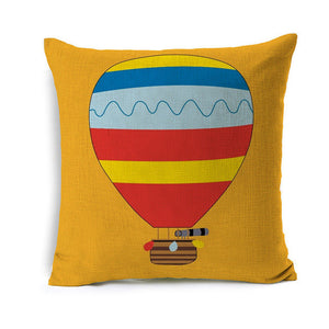 Colourful Orange Balloon Cushion Cover Throw Pillow Case