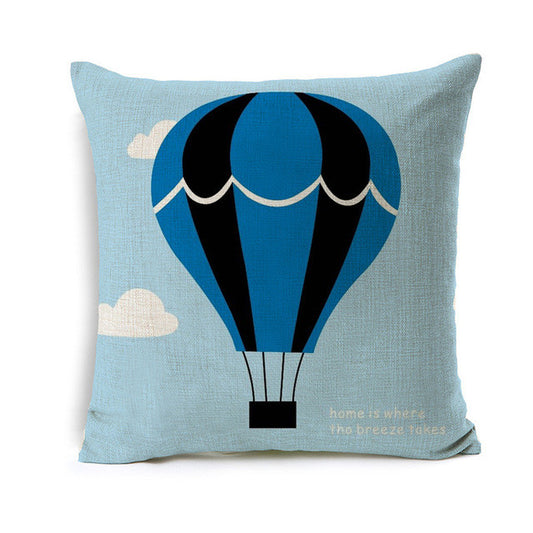 Colourful Blue Balloon Cushion Cover Throw Pillow Cover