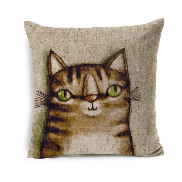 Kids Cartoon Animal Cushion Cover Cat Throw Pillow Case