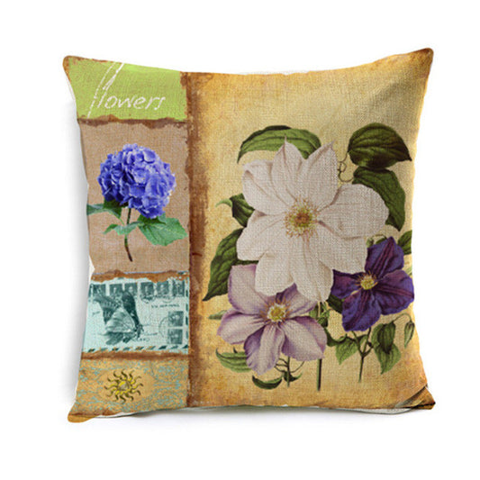 Vintage Flower Pillow Cover