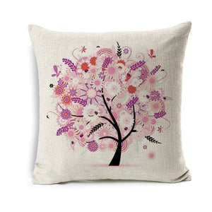Colorful Pink Tree Pillowcase