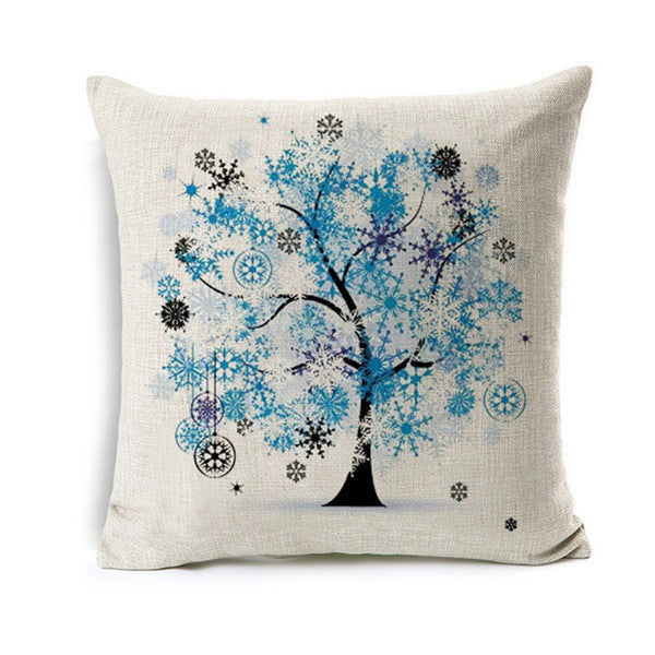 Colorful Blue Tree Pillowcase