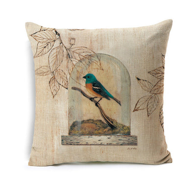 Bird Vintage Pillow Cover